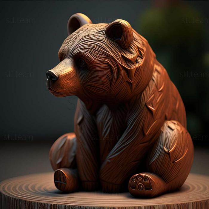 3d модель ведмедя